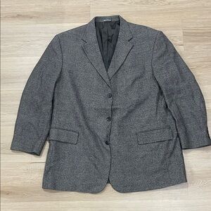 Oscar de la Renta Gray Textured Blazer
